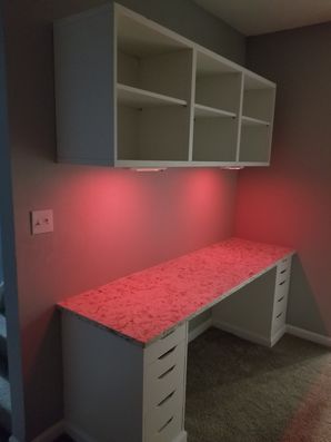 Built in Desk & Shelving with LED Lighting in Griffin, GA (2)