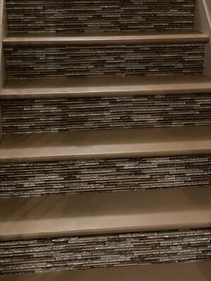 Tiling on Stairs in Hampton, GA (1)